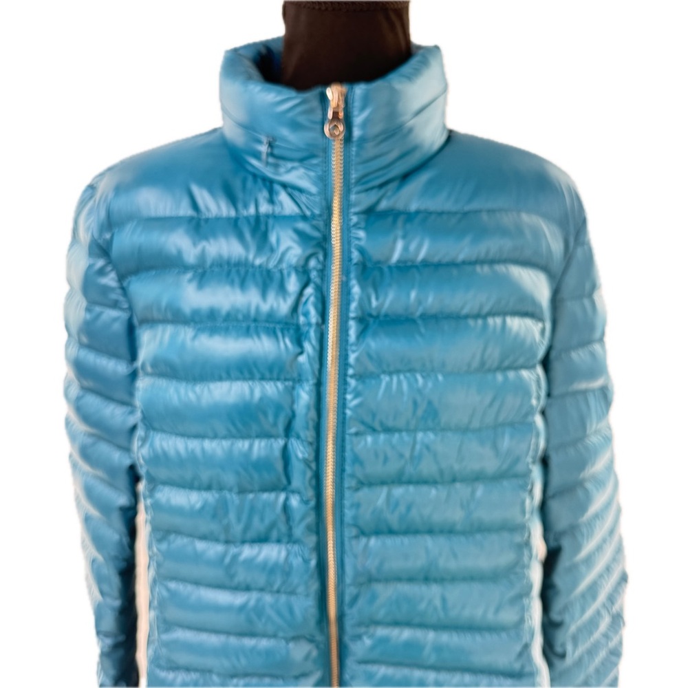 Kate Spade Packable Down Quilted Jacket with Zippered Pouch Dark Peacock Size XL - Picture 16 of 17